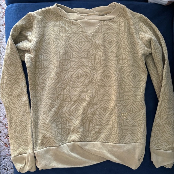 Vintage 90s mooks terry pullover. Green graphic print. - Picture 1 of 2